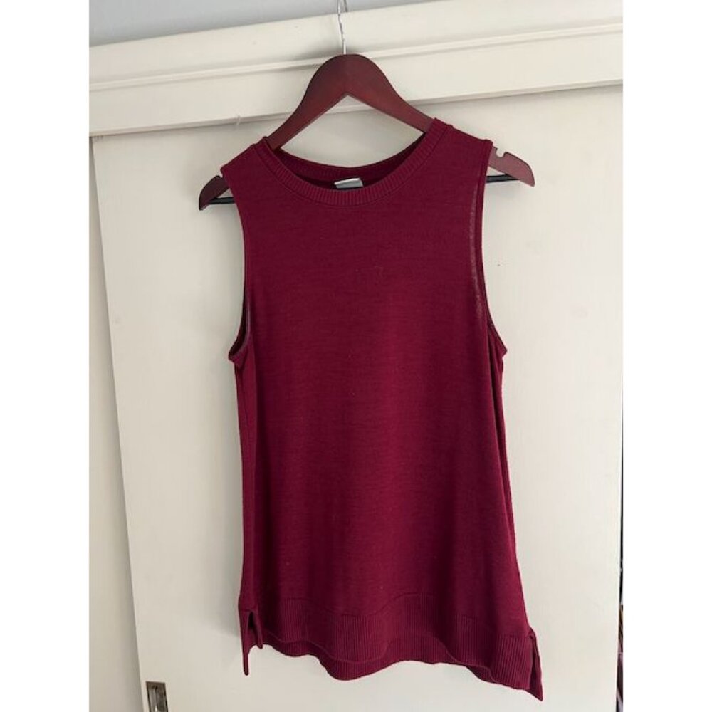 Maroon Sweater Tank - medium